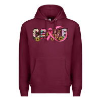 Burgundy brave cancer awareness ribbon Premium Hoodie - JahusDesignShop