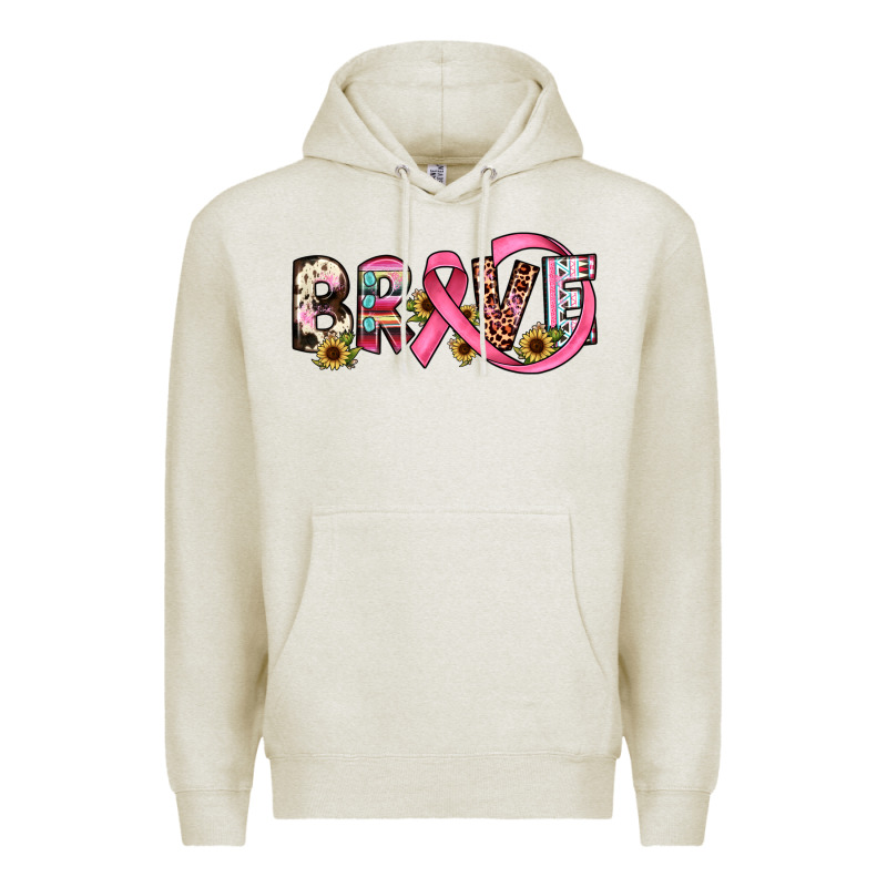 Brave Cancer Awareness Ribbon Premium Hoodie by JahusDesignShop | Teevron