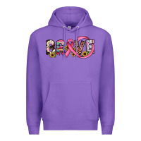 Purple brave cancer awareness ribbon Premium Hoodie - JahusDesignShop