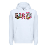 White brave cancer awareness ribbon Premium Hoodie - JahusDesignShop