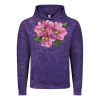 Cloud Purple Wild Prairie Rose Illustrations Vintage Hoodie - LillyAllenDesigns