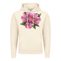 Vintage Artic Wild Prairie Rose Illustrations Vintage Hoodie - LillyAllenDesigns