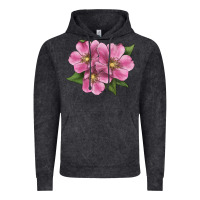 Vintage Black Wild Prairie Rose Illustrations Vintage Hoodie - LillyAllenDesigns