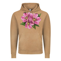 Vintage Camel Wild Prairie Rose Illustrations Vintage Hoodie - LillyAllenDesigns