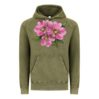 Vintage Olive Wild Prairie Rose Illustrations Vintage Hoodie - LillyAllenDesigns