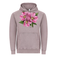 Vintage Zinc Wild Prairie Rose Illustrations Vintage Hoodie - LillyAllenDesigns