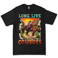 Black long live cowboys Premium Tee - FaDigitalArtStudio