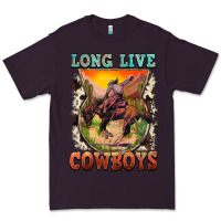 Plum long live cowboys Premium Tee - FaDigitalArtStudio