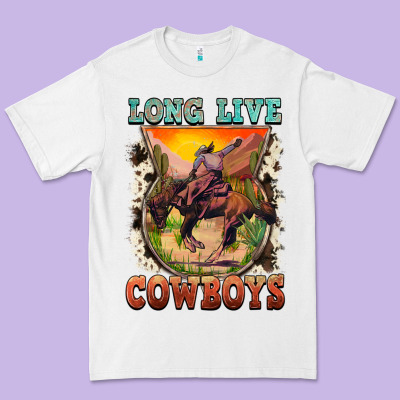 Long Live Cowboys Premium Tee Designed By Fadigitalartstudio
