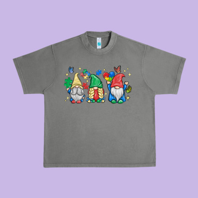 Autism Gnome Urban Heavy Tee Designed By Maliassmallbusiness