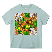 Arona St patricks  goat family with balloons seamless Heavy Core Tee - FaDigitalArtStudio