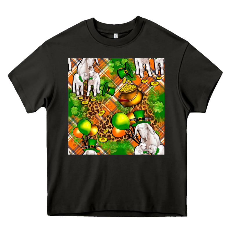 St Patricks  Goat Family With Balloons Seamless Heavy Core Tee by FaDigitalArtStudio | Teevron