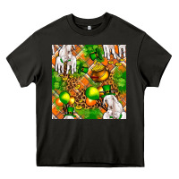Asphalt St patricks  goat family with balloons seamless Heavy Core Tee - FaDigitalArtStudio