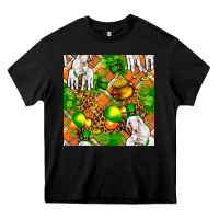 Black St patricks  goat family with balloons seamless Heavy Core Tee - FaDigitalArtStudio