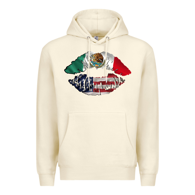 Mexico Usa Lips Premium Hoodie by TumblerDesignByShophia | Teevron