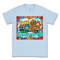 Dusty Blue happy thanksgiving Classic Tee - CowhideDigitalArt