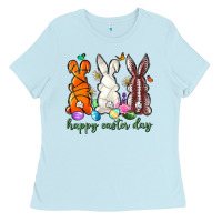 Baby Blue happy easter day with sports Ladies Tee - Neo Western