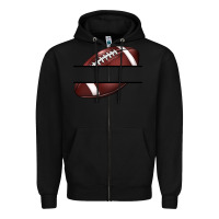 Black football name frame Zipper Hoodie - BarkalooDesign