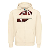 Sandshell football name frame Zipper Hoodie - BarkalooDesign