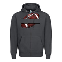 Smoke football name frame Zipper Hoodie - BarkalooDesign