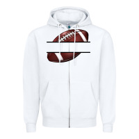 White football name frame Zipper Hoodie - BarkalooDesign
