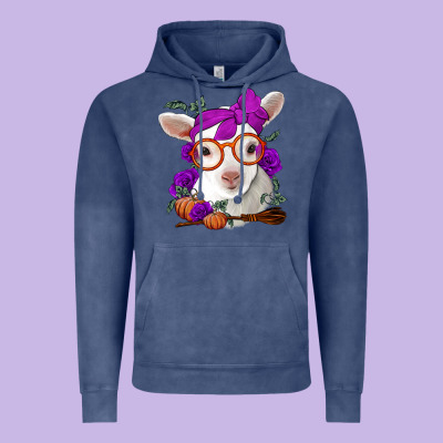 Cute Baby Lamb Halloween Vintage Hoodie Designed By Jasminsmagicworld