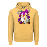 Vintage Mustard Cute baby lamb halloween Vintage Hoodie - Jasminsmagicworld