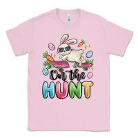 Bubblegum Pink on the hunt easter Classic Tee - MaliasSmallBusiness