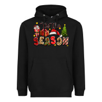 Black tis the season christmas Heavyweight Hoodie - texasbilliewilder