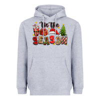 Heather Grey tis the season christmas Heavyweight Hoodie - texasbilliewilder