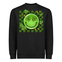 Black checkered st. patrick's day Heavyweight Sweatshirt - MaliasSmallBusiness