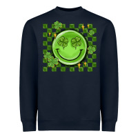 Navy checkered st. patrick's day Heavyweight Sweatshirt - MaliasSmallBusiness