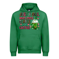 Emerald Just A Girl Who Loves Coffee And Cactus Frappe Urban Hoodie - FaDigitalArtStudio