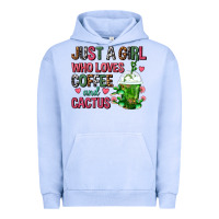Pigment Grape Ice Just A Girl Who Loves Coffee And Cactus Frappe Urban Hoodie - FaDigitalArtStudio