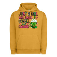 Pigment Peanut Butter Just A Girl Who Loves Coffee And Cactus Frappe Urban Hoodie - FaDigitalArtStudio