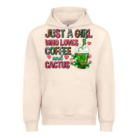 Sandshell Just A Girl Who Loves Coffee And Cactus Frappe Urban Hoodie - FaDigitalArtStudio