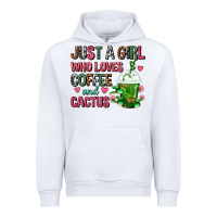 White Just A Girl Who Loves Coffee And Cactus Frappe Urban Hoodie - FaDigitalArtStudio