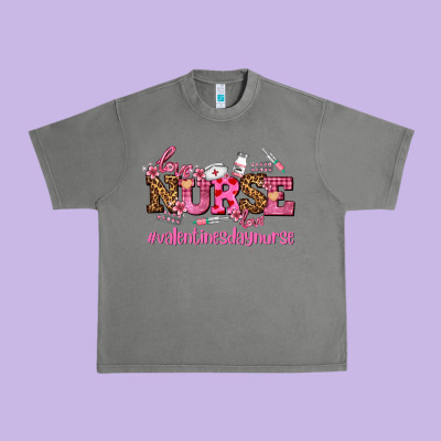 Nurse With Valentines Day Element Urban Heavy Tee Designed By Adodesignshop