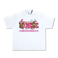 White nurse with valentines day element Urban Heavy Tee - AdoDesignShop