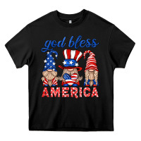 Black god bless america gnome Heavy Core Tee - HRA Design Shop