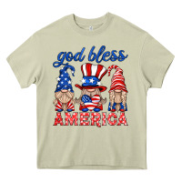 Mossy god bless america gnome Heavy Core Tee - HRA Design Shop