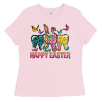 Bubblegum Pink happy easter dental Ladies Tee - Neo Western
