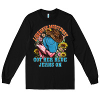 Black lord have mercy baby got her blue jeans on Long Sleeve Tee - NancyCooperArtShop