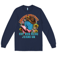 Navy lord have mercy baby got her blue jeans on Long Sleeve Tee - NancyCooperArtShop