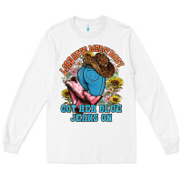 White lord have mercy baby got her blue jeans on Long Sleeve Tee - NancyCooperArtShop