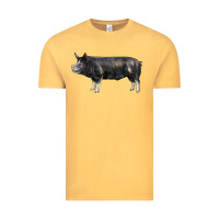 Vintage Mustard berkshire pig Vintage Tee - LillyAllenDesigns