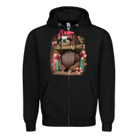 Black cute floral baby sloth Zipper Hoodie - Jasminsmagicworld