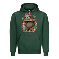 Sports Green cute floral baby sloth Zipper Hoodie - Jasminsmagicworld