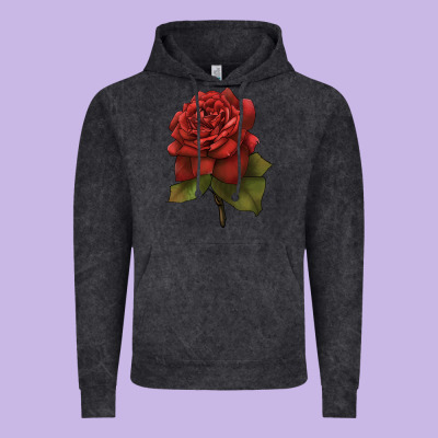 Oklahoma Rose Illustrations Vintage Hoodie Designed By Lillyallendesigns