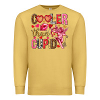 Antique Gold Cooler than Cupid Valentine's Day Premium Sweatshirt - HowdyJamesFarm